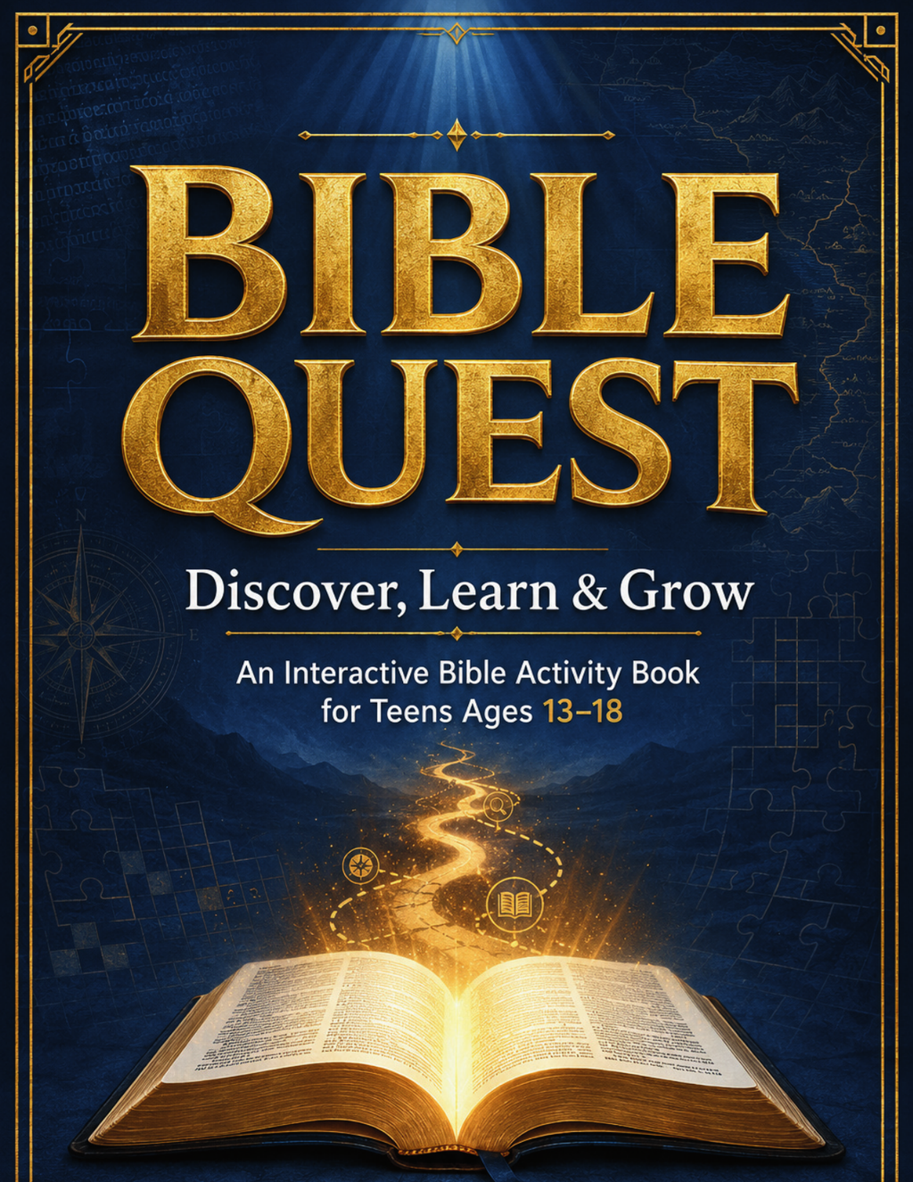 The Bible Quest | 80-Page Interactive Bible Activity Book for Teens