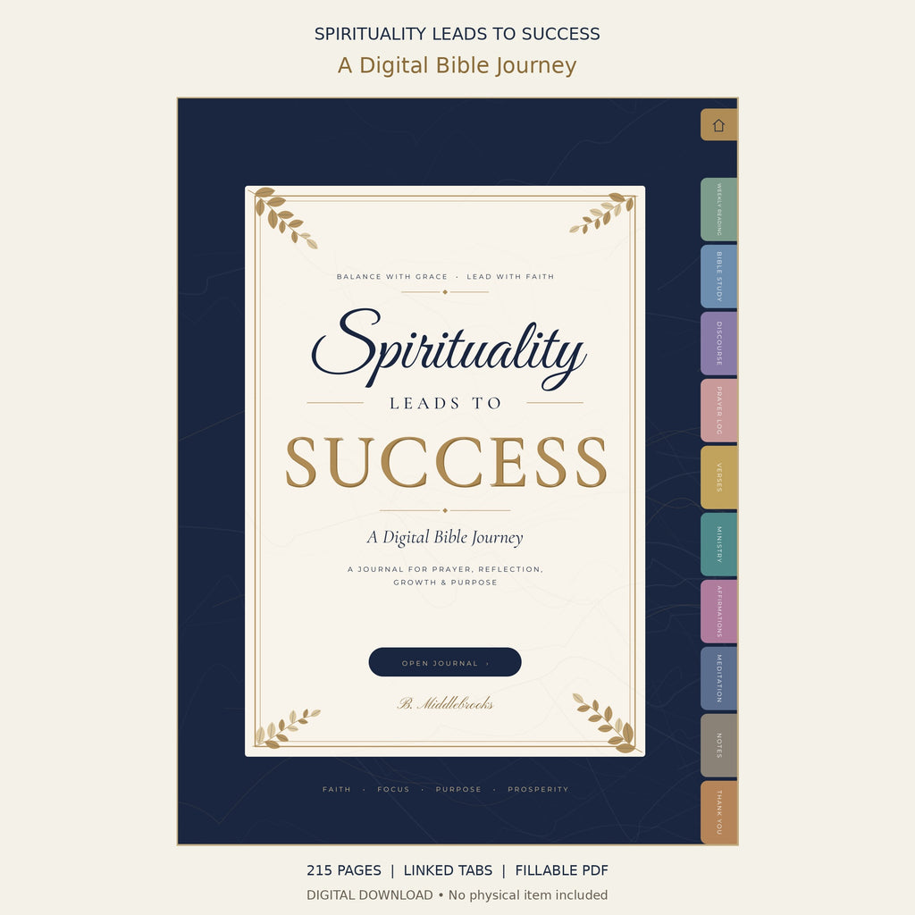 Spirituality Leads to Success — Digital Bible Journey | Fillable PDF