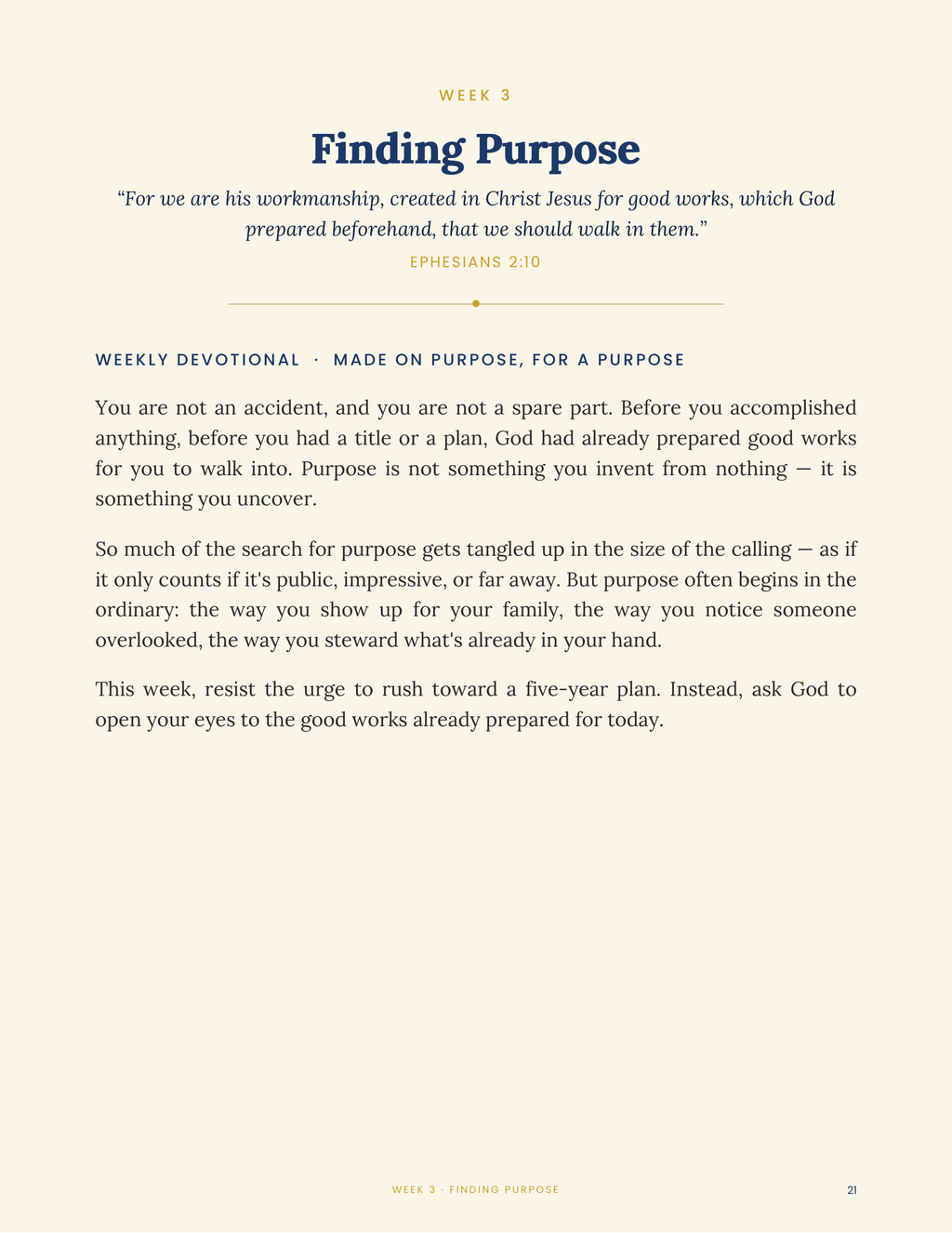 Journey with Purpose — Printed Journal