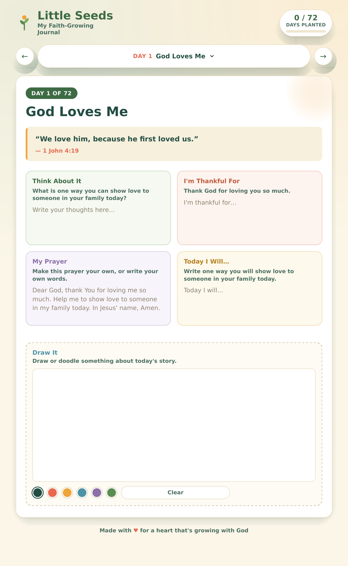 Little Seeds: My Faith-Growing Interactive Journal — Ages 5–10
