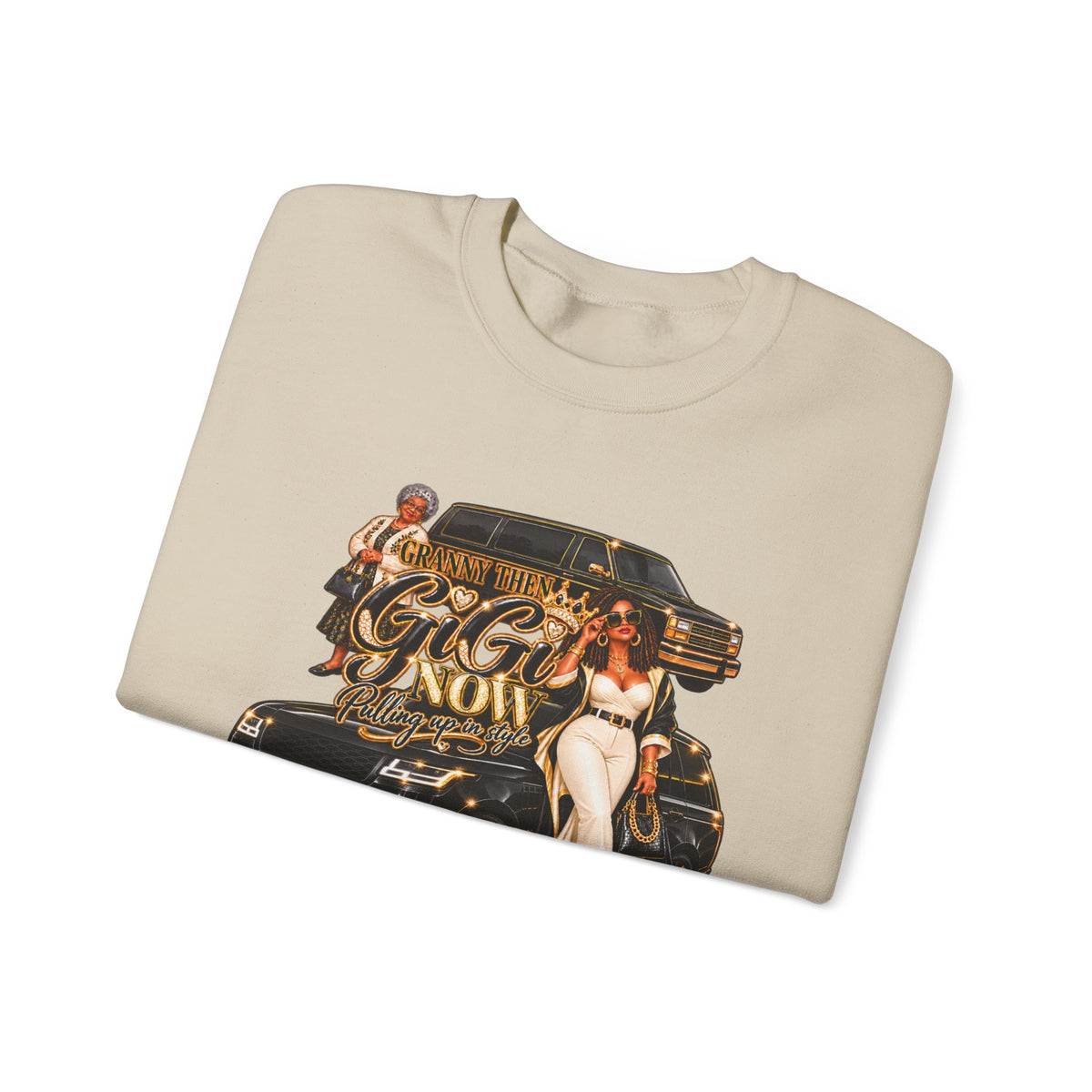Granny to GiGi | Luxury Lifestyle Crewneck Sweatshirt – African American Grandma Glow-Up Collection
