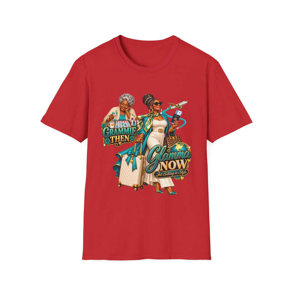 Grammie to Glamma | Jet-Setting Grandma Graphic Tee –African American  Grandma Glow-Up Collection