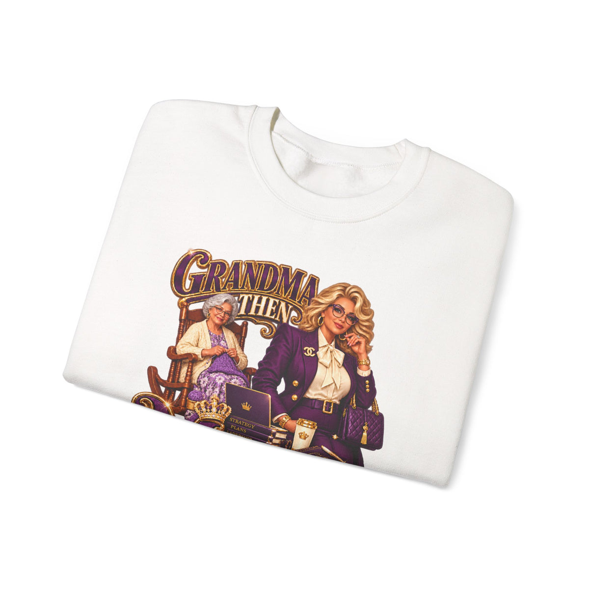 Grandma to MiMi  | Fabulous Grandma Glow-Up Crewneck Sweatshirt