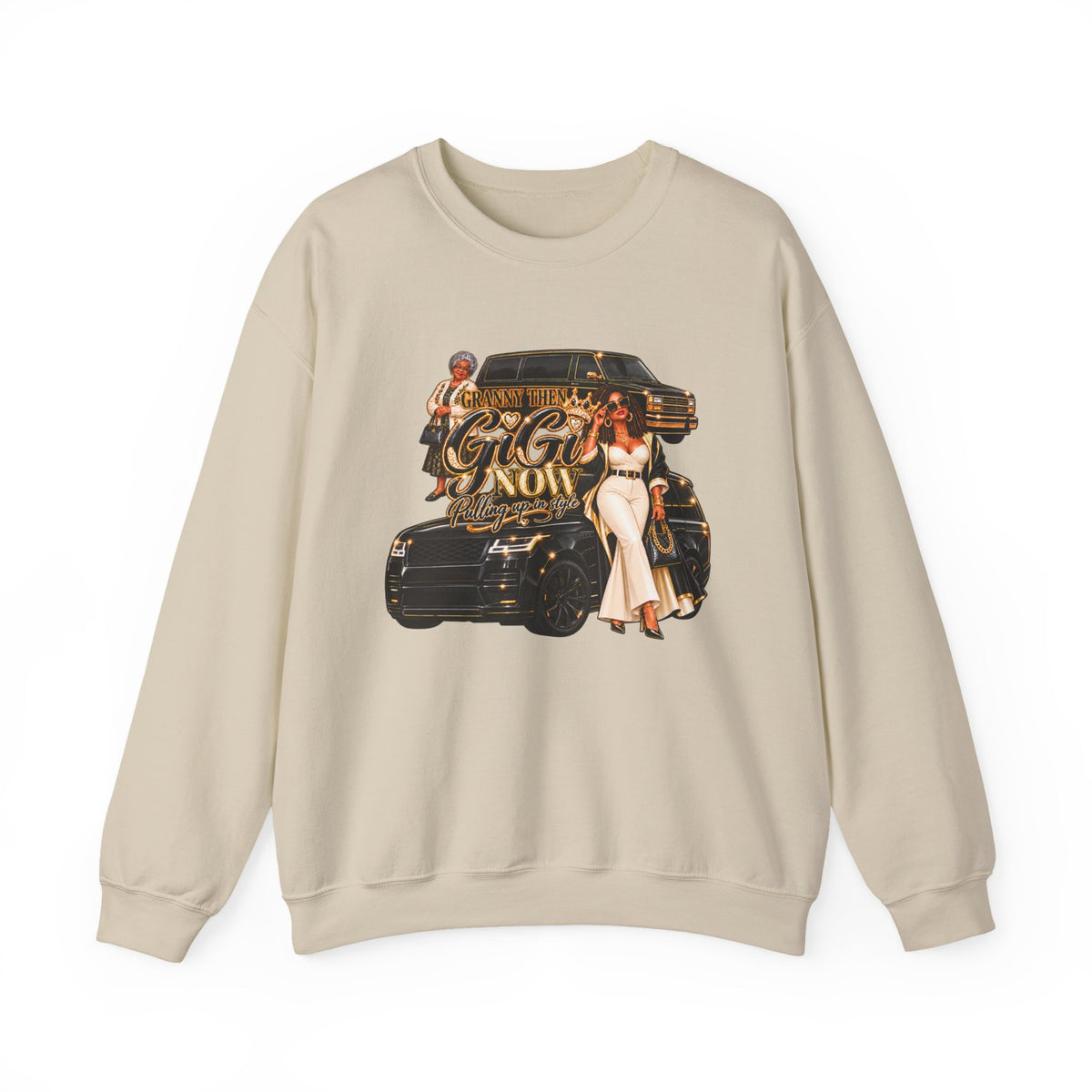 Granny to GiGi | Luxury Lifestyle Crewneck Sweatshirt – African American Grandma Glow-Up Collection