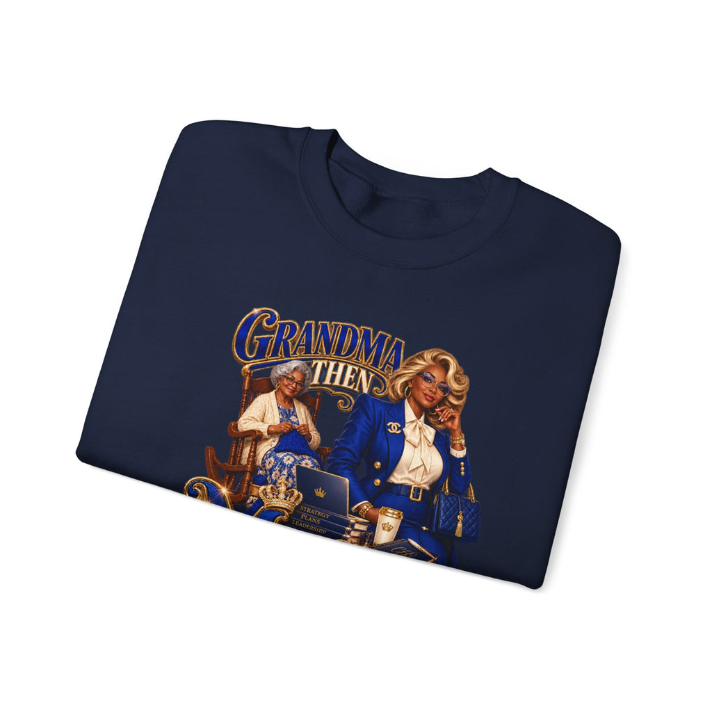 Grandma to MeMe |African American Fabulous Grandma Glow-Up Crewneck Sweatshirt