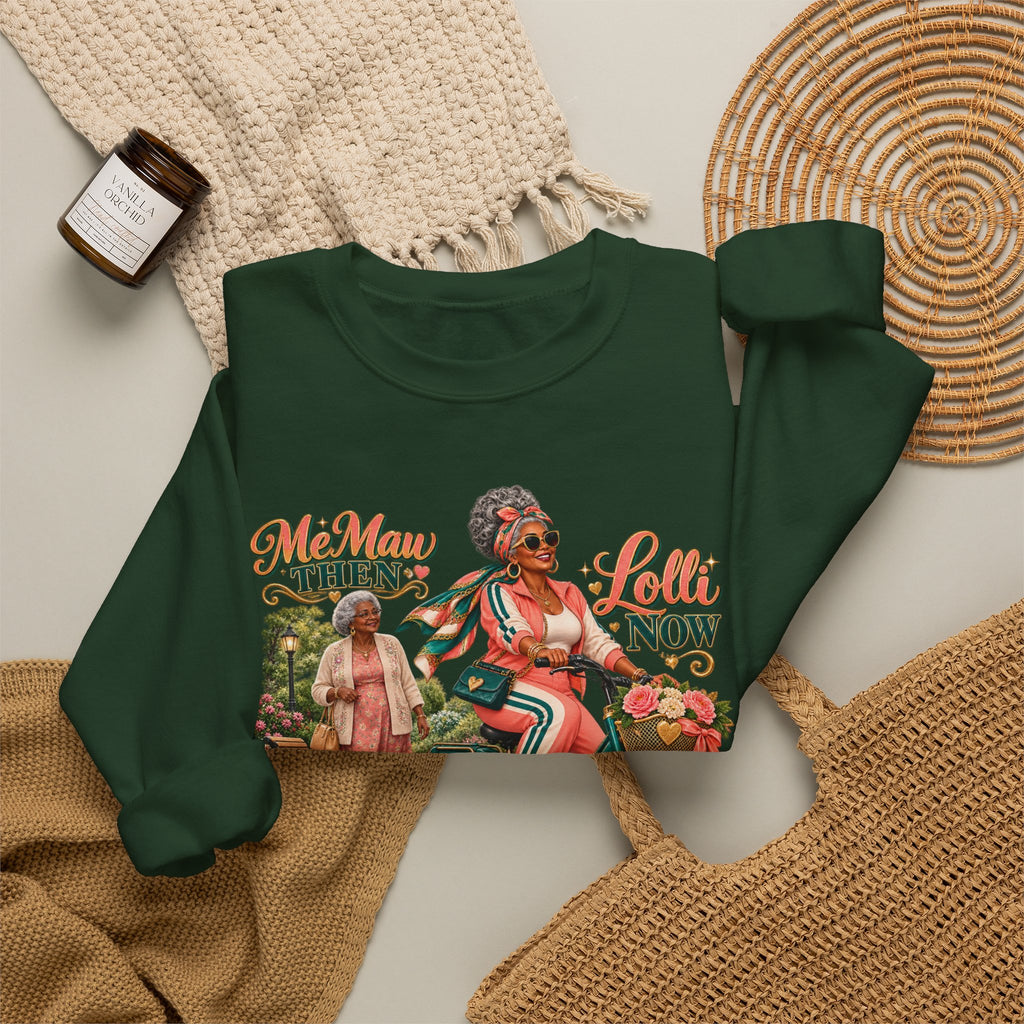 MeMaw to Lolli | Rolling in Style Crewneck Sweatshirt – African American Grandma Glow-Up Collection