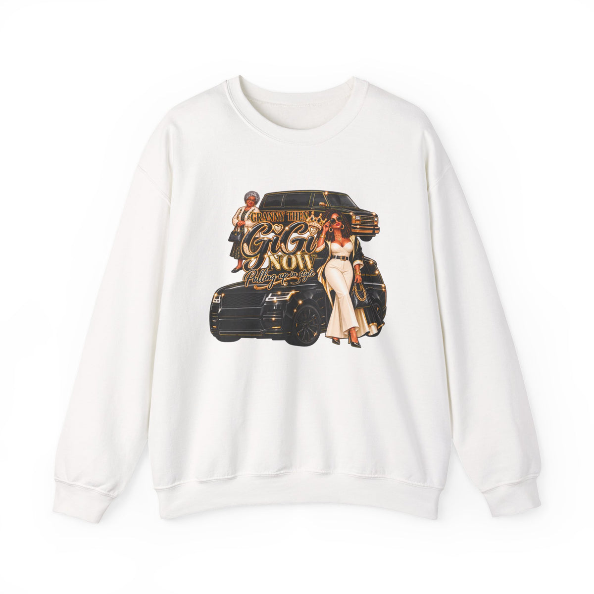 Granny to GiGi | Luxury Lifestyle Crewneck Sweatshirt – African American Grandma Glow-Up Collection