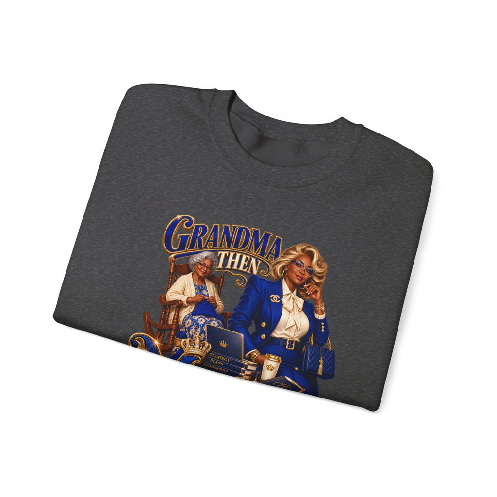 Grandma to MeMe |African American Fabulous Grandma Glow-Up Crewneck Sweatshirt