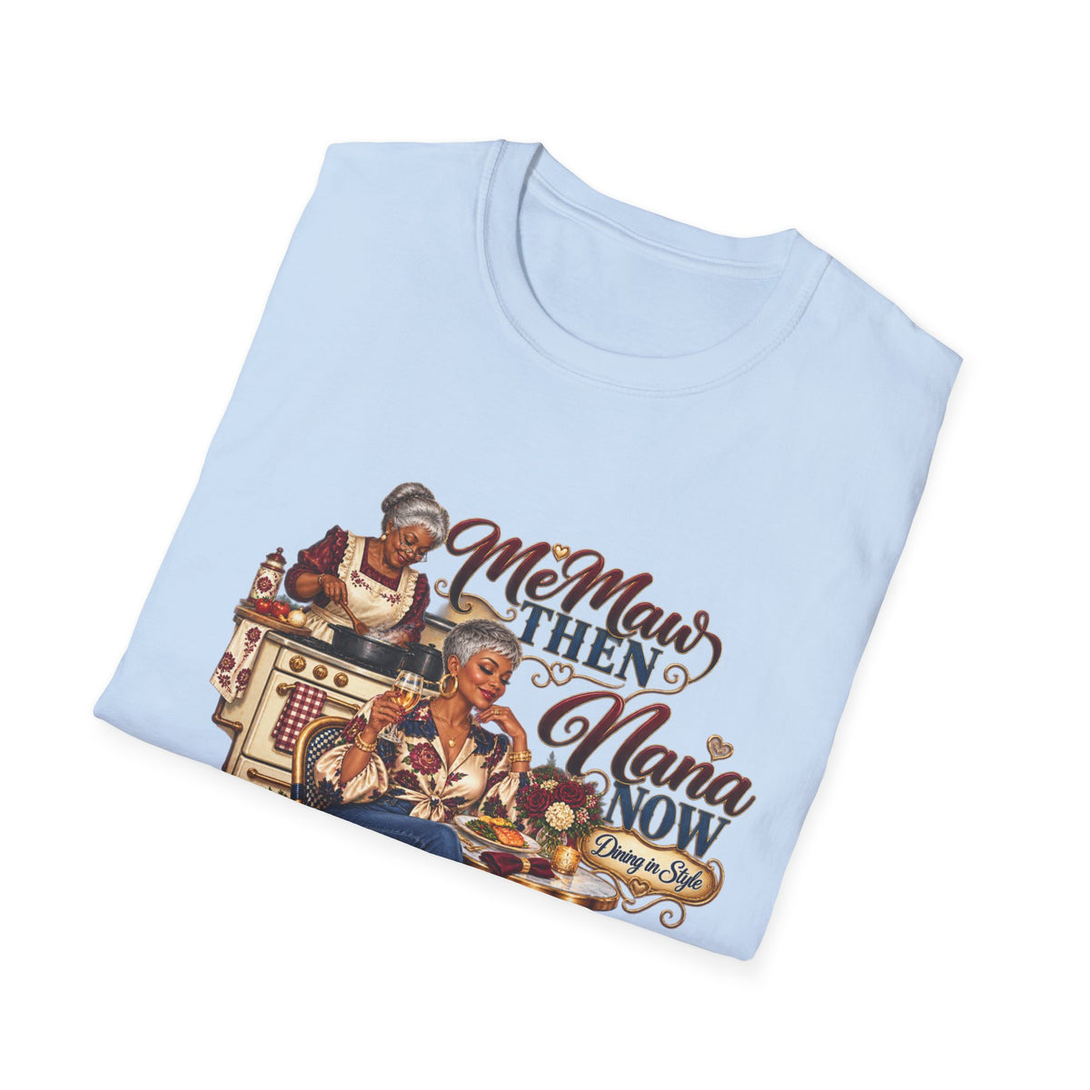 Grandma Glow-Up Graphic Tee – African American Nana Design