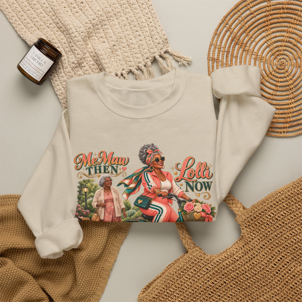 MeMaw to Lolli | Rolling in Style Crewneck Sweatshirt – African American Grandma Glow-Up Collection