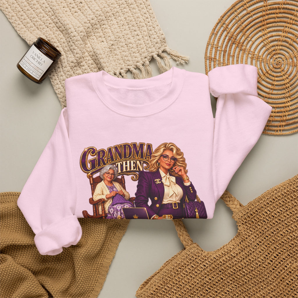 Grandma to MiMi  | Fabulous Grandma Glow-Up Crewneck Sweatshirt