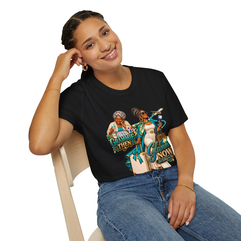 Grammie to Glamma | Jet-Setting Grandma Graphic Tee –African American  Grandma Glow-Up Collection