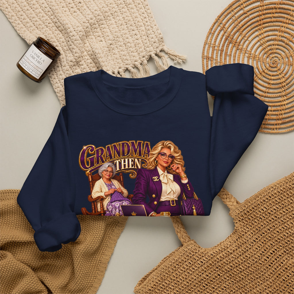 Grandma to MiMi  | Fabulous Grandma Glow-Up Crewneck Sweatshirt