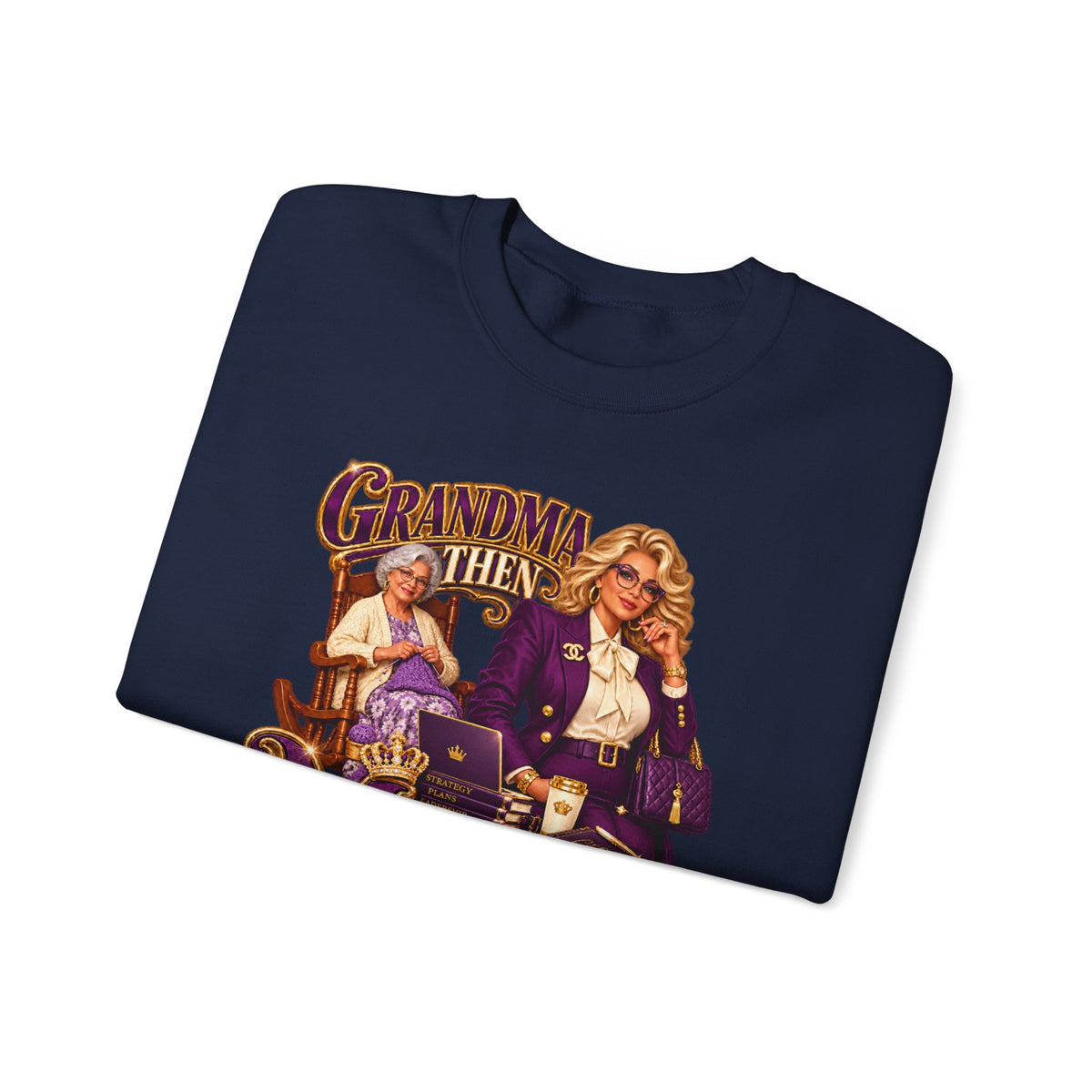 Grandma to MiMi  | Fabulous Grandma Glow-Up Crewneck Sweatshirt