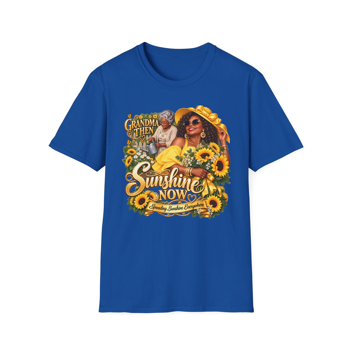 Grandma to Sunshine | African American Grandma Glow-Up Graphic Tee – Sunshine Edition