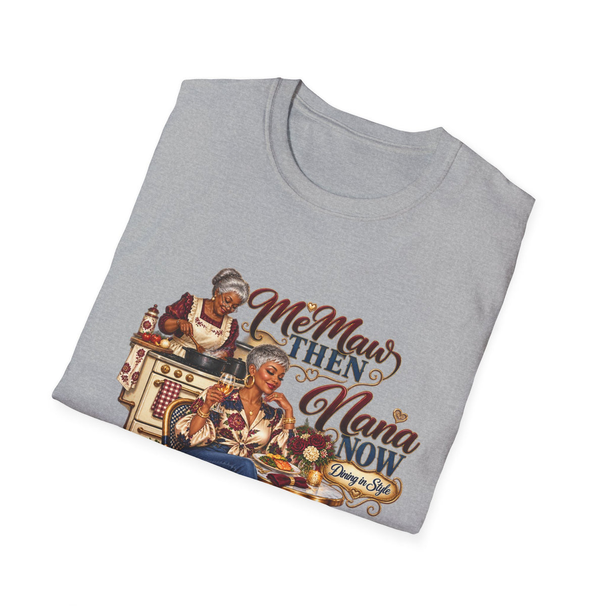 Grandma Glow-Up Graphic Tee – African American Nana Design