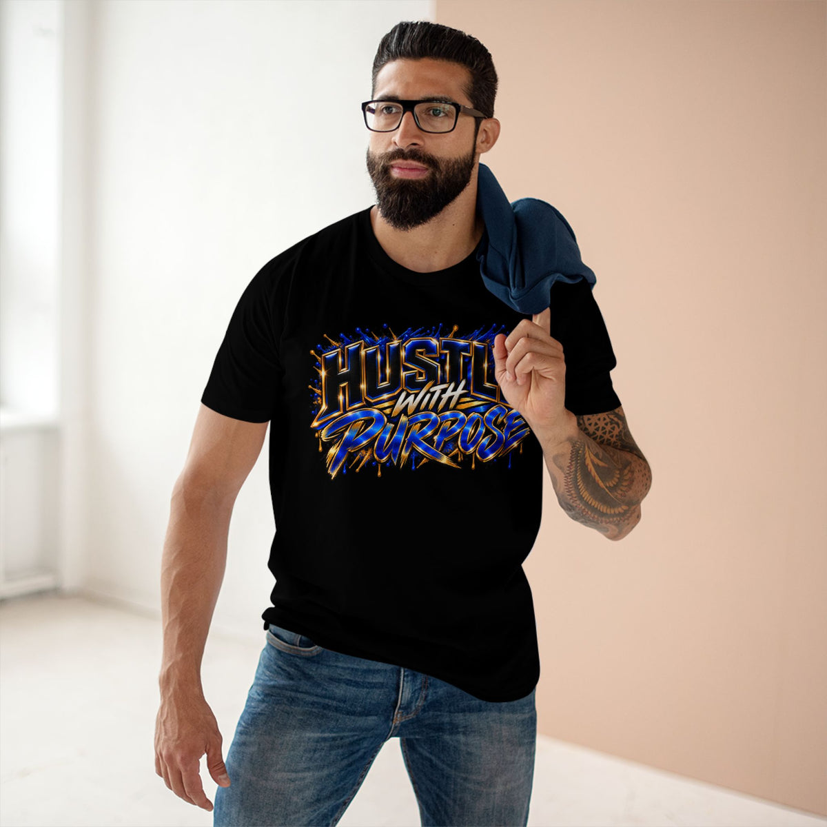 Hustle With Purpose | Men's Premium Graphic T-Shirt – Boss Brand