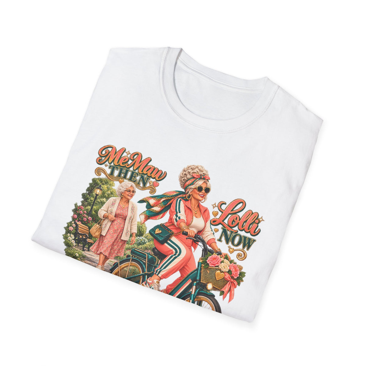MeMaw to Lolli | Rolling in Style Grandma Glow-Up Graphic Tee