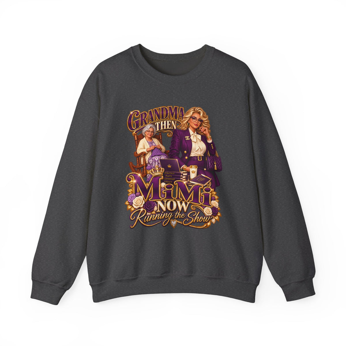 Grandma to MiMi  | Fabulous Grandma Glow-Up Crewneck Sweatshirt