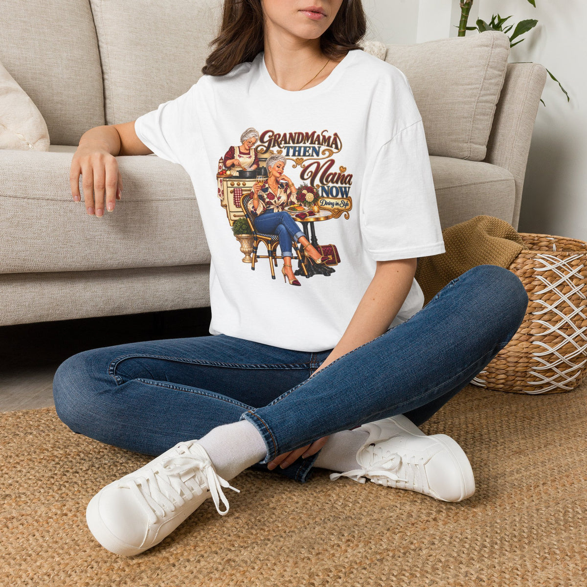 Grandmama to Nana | Grandma Glow-Up Graphic Tee – African American Design