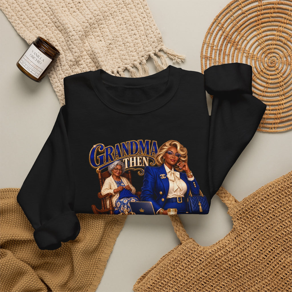 Grandma to MeMe |African American Fabulous Grandma Glow-Up Crewneck Sweatshirt