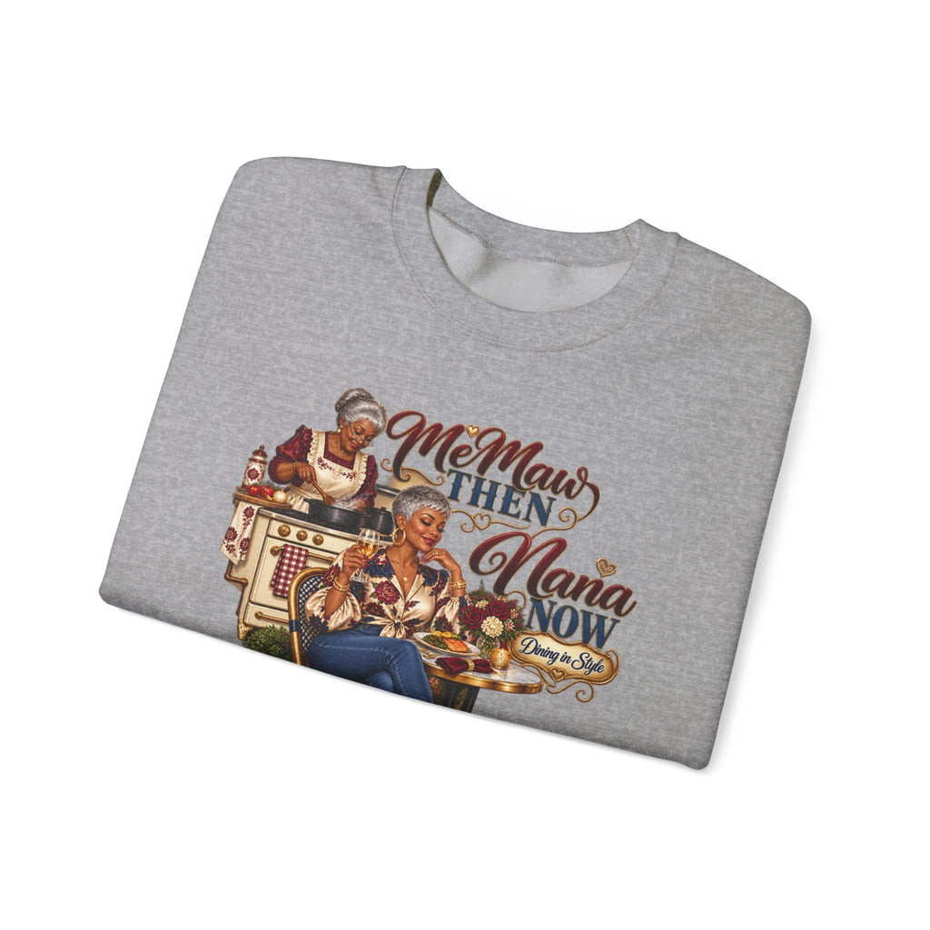 Grandmama to Nana | African American Fabulous Grandma Glow-Up Crewneck Sweatshirt