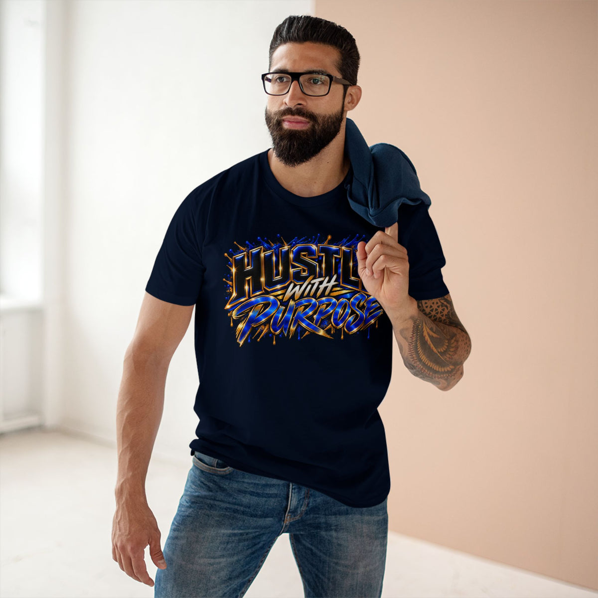 Hustle With Purpose | Men's Premium Graphic T-Shirt – Boss Brand