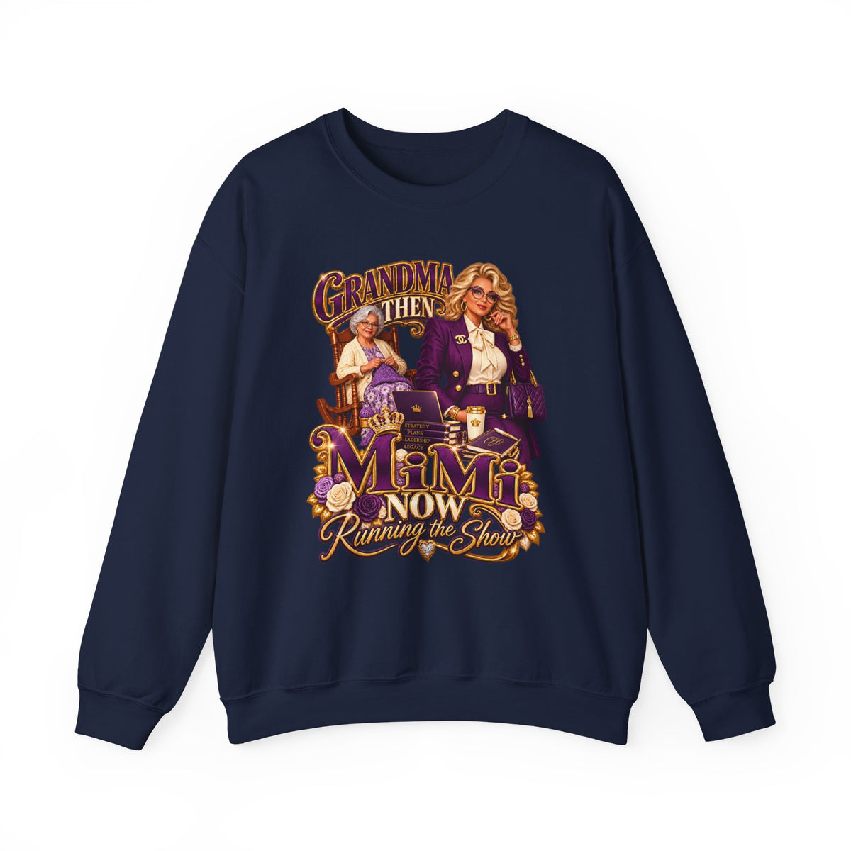 Grandma to MiMi  | Fabulous Grandma Glow-Up Crewneck Sweatshirt