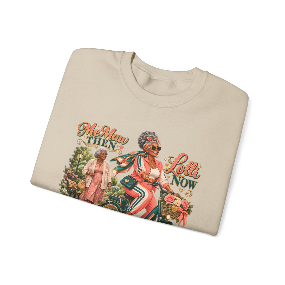 MeMaw to Lolli | Rolling in Style Crewneck Sweatshirt – African American Grandma Glow-Up Collection