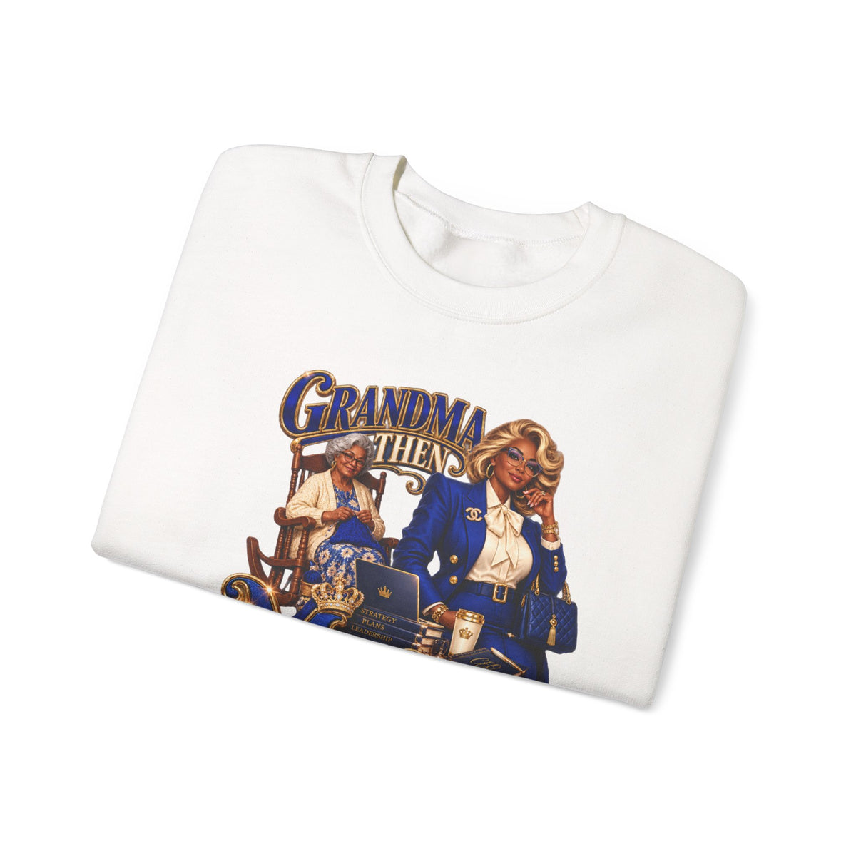 Grandma to MeMe |African American Fabulous Grandma Glow-Up Crewneck Sweatshirt
