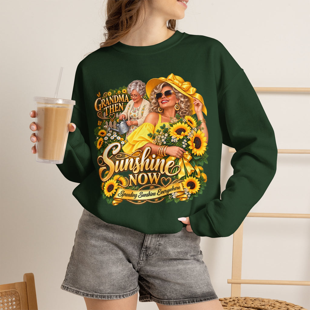Grandma to Sunshine | Grandma Glow-Up Cozy Crewneck Sweatshirt