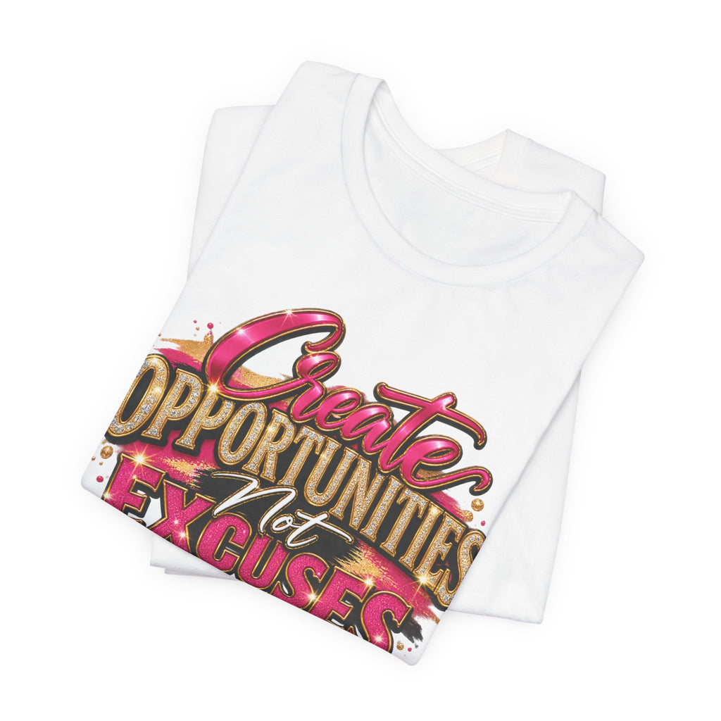 Create Opportunities, Not Excuses | Motivational Graphic T-Shirt – Boss Brand