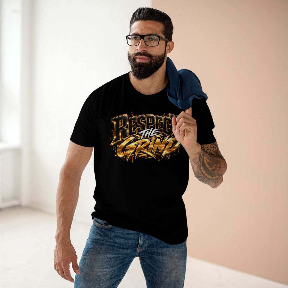 Respect the Grind | Men's Premium Graphic T-Shirt – Boss Brand