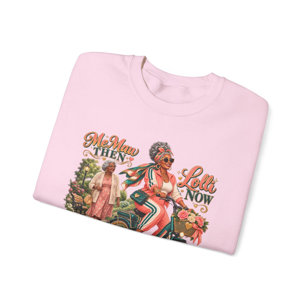 MeMaw to Lolli | Rolling in Style Crewneck Sweatshirt – African American Grandma Glow-Up Collection