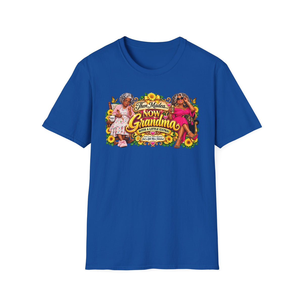 Grandma Golden Glam Graphic T-Shirt | Sunflower & Leopard Print | Boss Brand LLC
