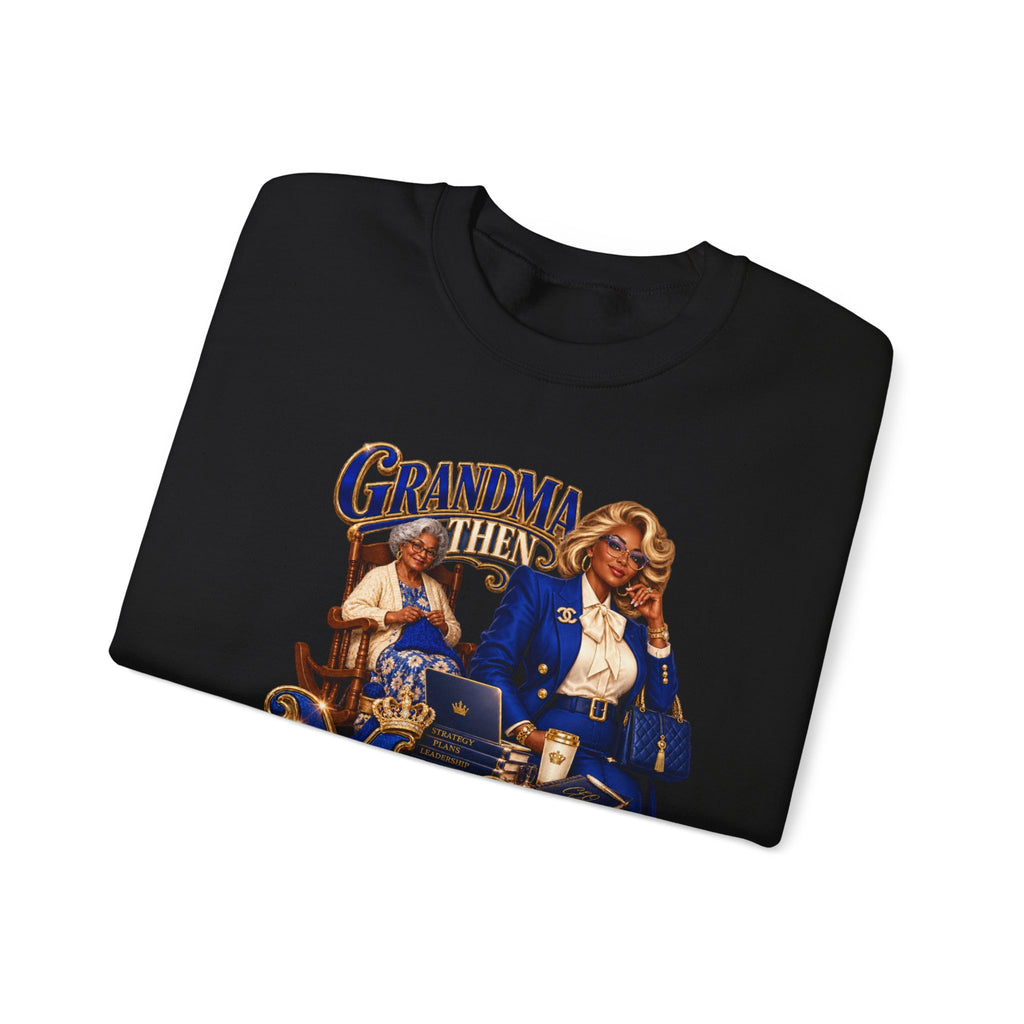 Grandma to MeMe |African American Fabulous Grandma Glow-Up Crewneck Sweatshirt