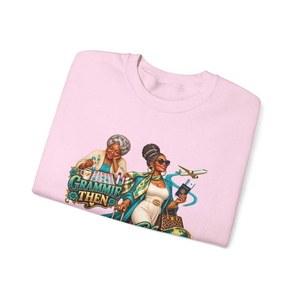 Grammie to Glamma | Jet-Setting Grandma Crewneck Sweatshirt –African American  Grandma Glow-Up Collection