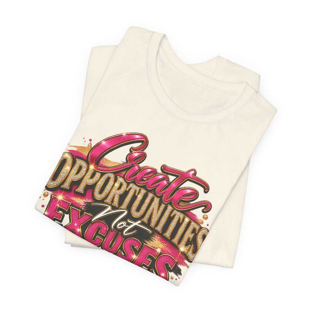 Create Opportunities, Not Excuses | Motivational Graphic T-Shirt – Boss Brand