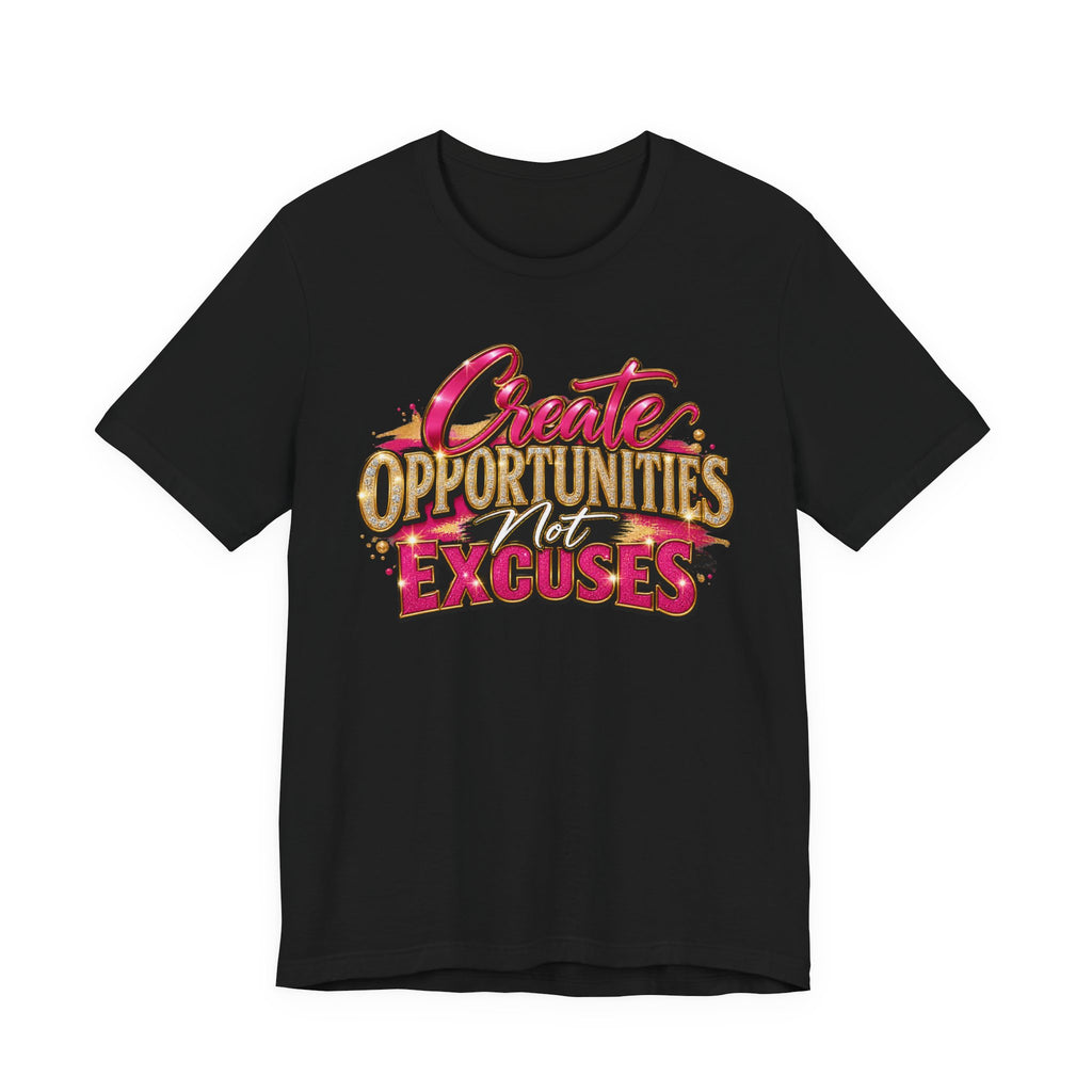 Create Opportunities, Not Excuses | Motivational Graphic T-Shirt – Boss Brand