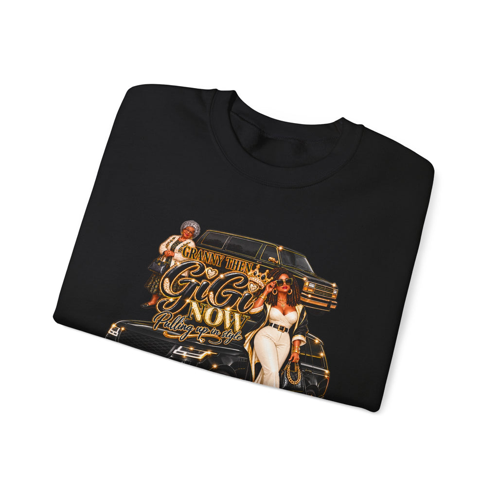 Granny to GiGi | Luxury Lifestyle Crewneck Sweatshirt – African American Grandma Glow-Up Collection