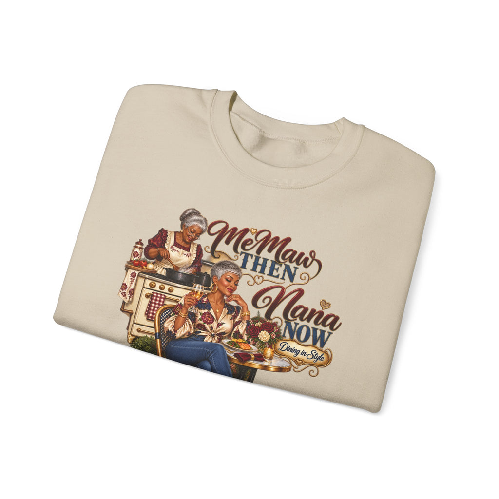 Grandmama to Nana | African American Fabulous Grandma Glow-Up Crewneck Sweatshirt
