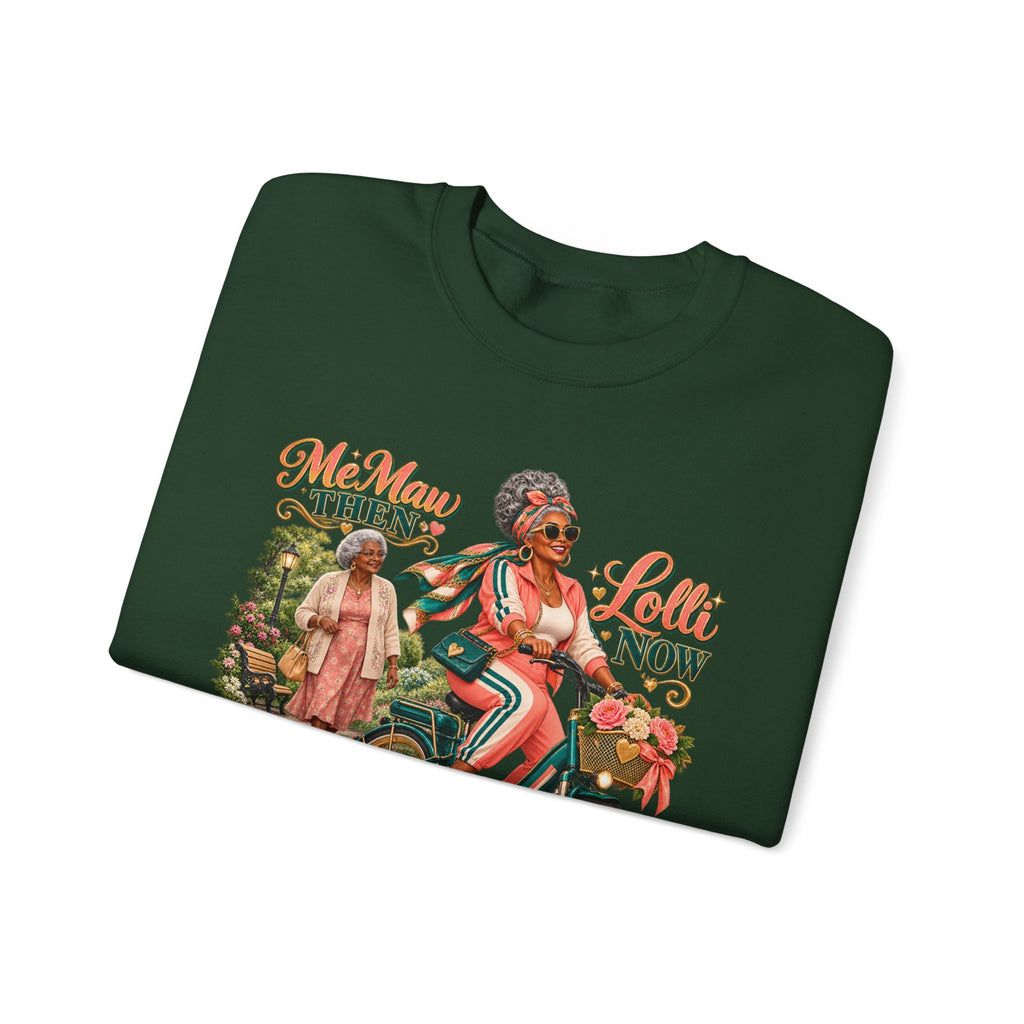 MeMaw to Lolli | Rolling in Style Crewneck Sweatshirt – African American Grandma Glow-Up Collection