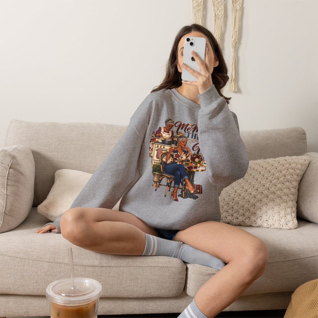 Grandmama to Nana | African American Fabulous Grandma Glow-Up Crewneck Sweatshirt