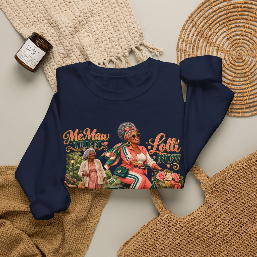 MeMaw to Lolli | Rolling in Style Crewneck Sweatshirt – African American Grandma Glow-Up Collection