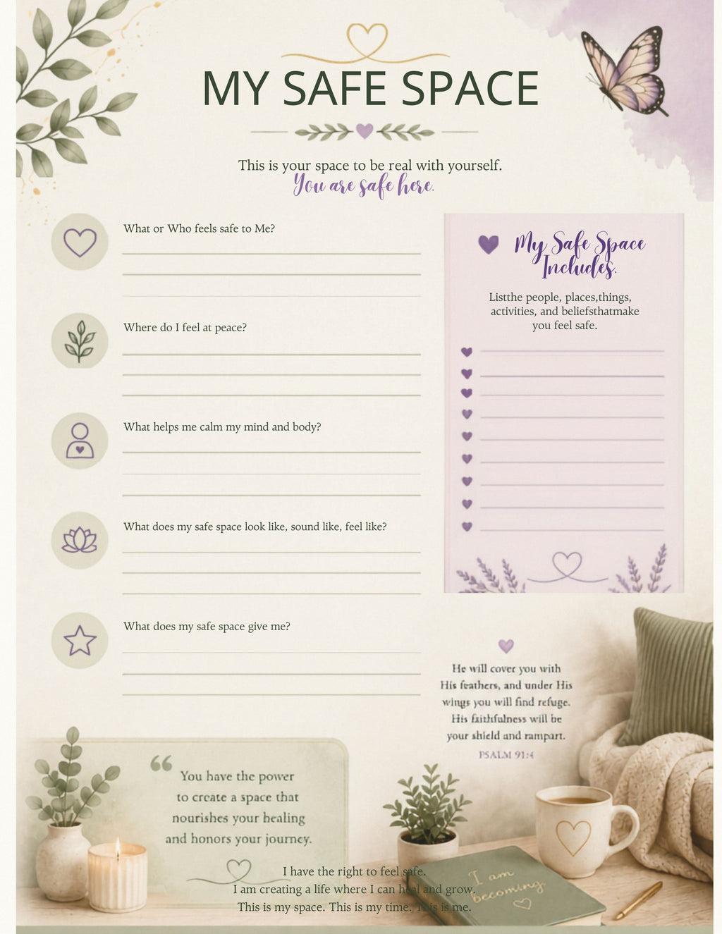 A Journey Back to You – 6-Month Healing Journal -Digital Download