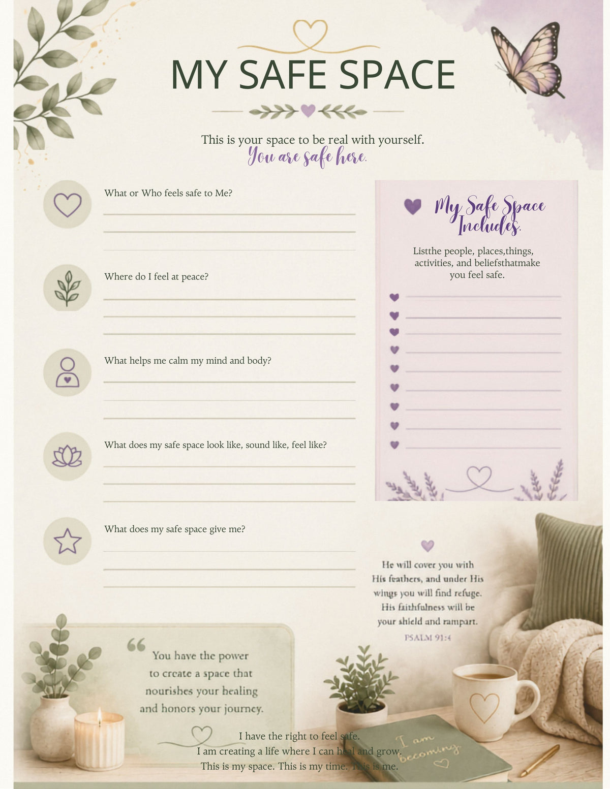 A Journey Back to You – 6-Month Healing Journal -Digital Download