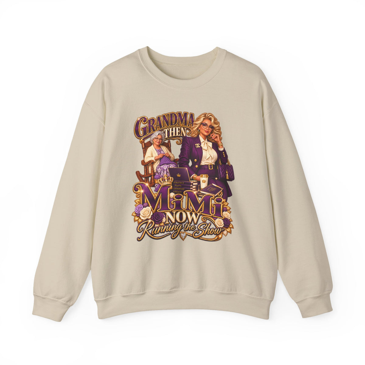 Grandma to MiMi  | Fabulous Grandma Glow-Up Crewneck Sweatshirt