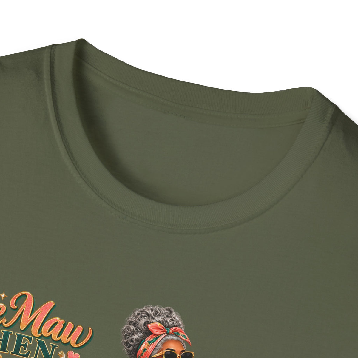 MeMaw to Lolli | Rolling in Style African American Grandma Glow-Up Graphic Tee