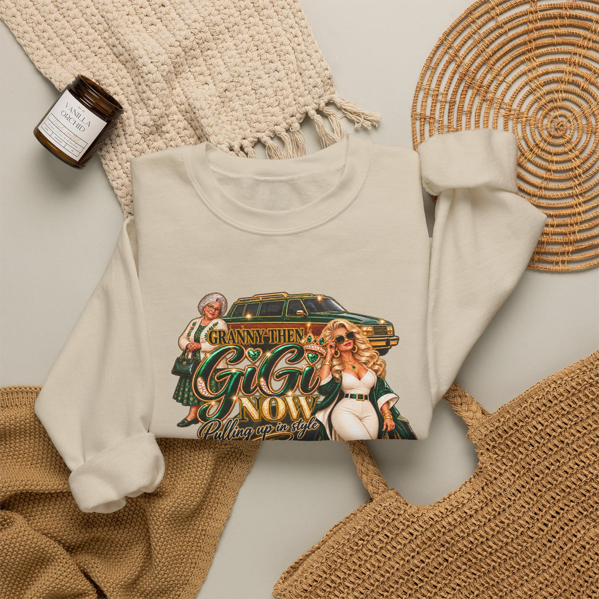 Granny to GiGi | Luxury Lifestyle Crewneck Sweatshirt – Grandma Glow-Up Collection