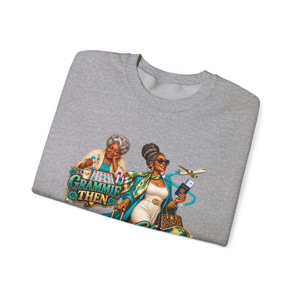 Grammie to Glamma | Jet-Setting Grandma Crewneck Sweatshirt –African American  Grandma Glow-Up Collection